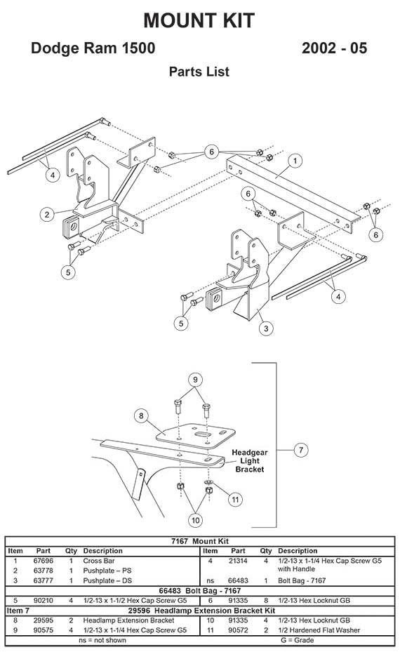 7167 mount kit