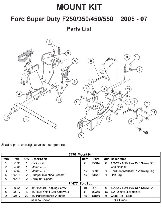 7176 mount kit