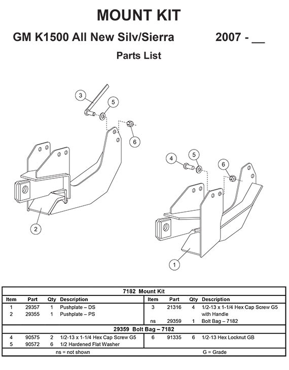 7182 mount kit