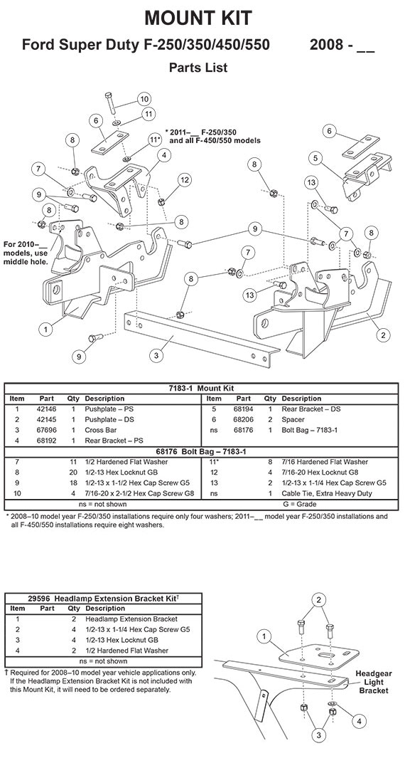 7183-1 mount kit