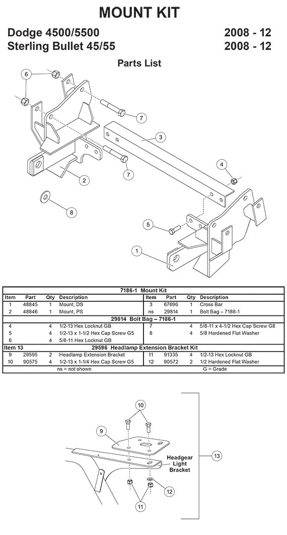 7186-1 mount kit