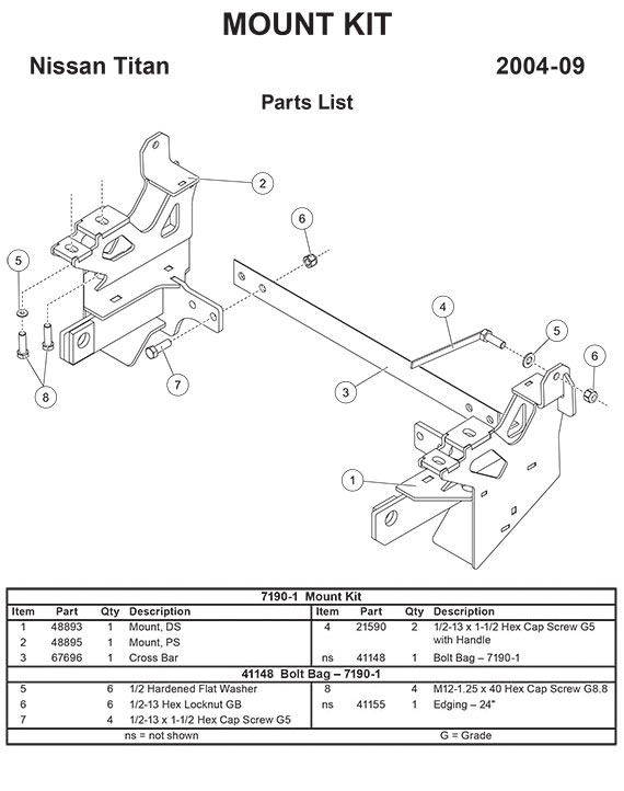 7190-1 mount kit