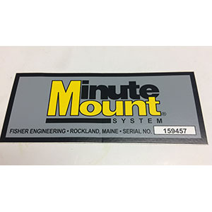 
                                        NAME PLATE DECAL - MinuteMount                  