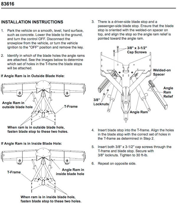 83616 Installation Instructions