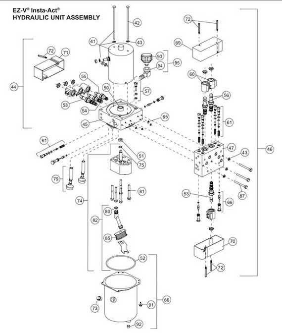 FISHER EZ-V HYDRAULIC SYSTEM Diagram