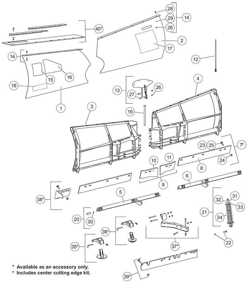 Fisher New EZ-V Blade Diagram