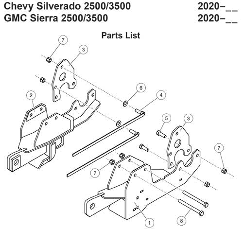 Fisher Mount Kit 77109 Diagram