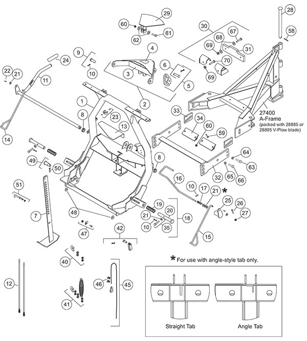 FISHER EZ-V A-FRAME PARTS DIAGRAM