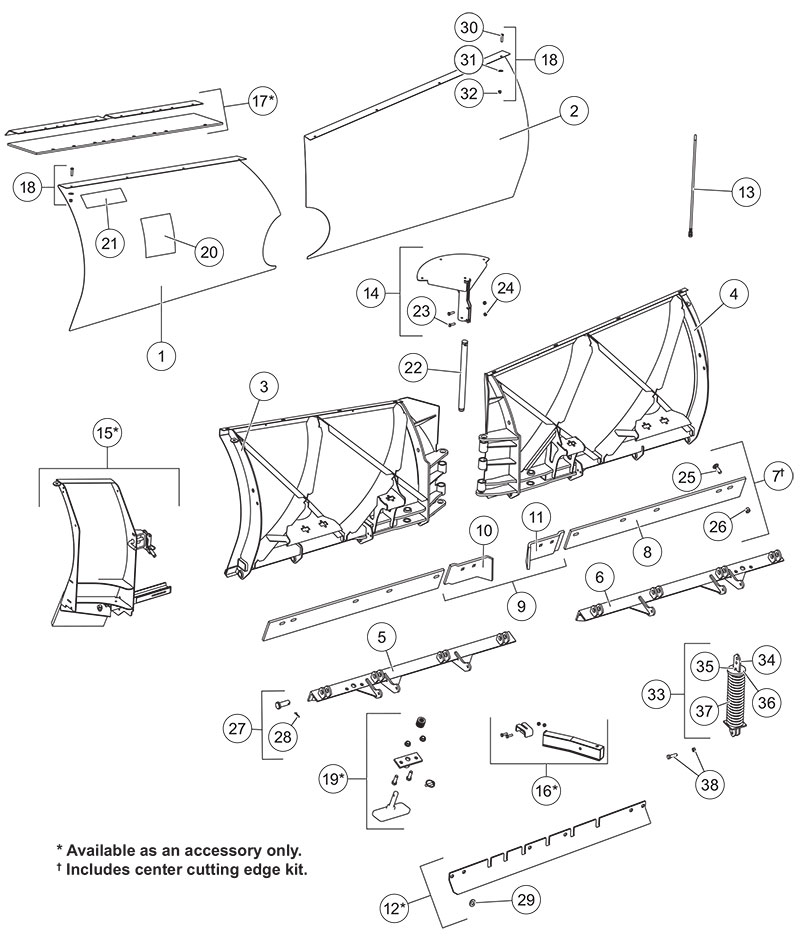 Fisher XV2 Blade Assembly