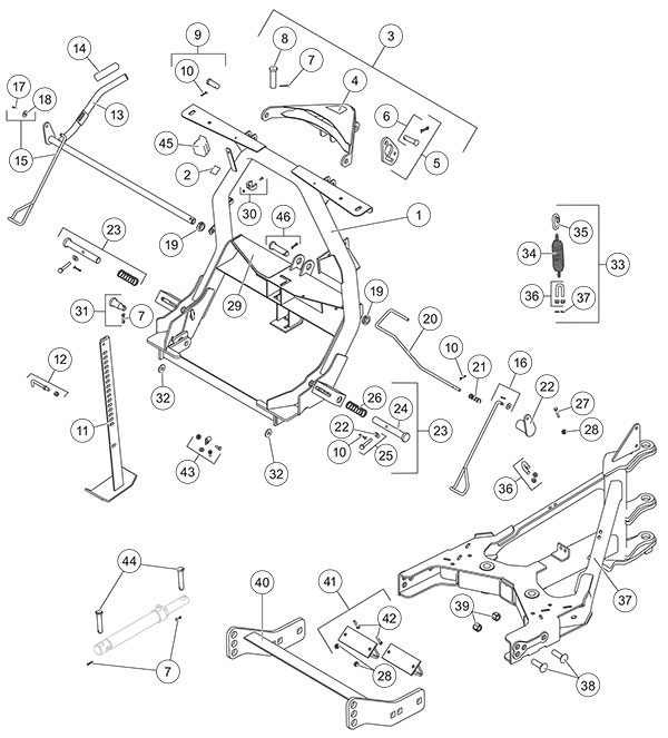 Fisher XV2 Headgear / A-Frame Diagram