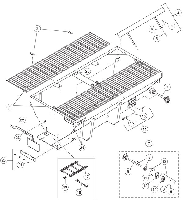 Fisher Steel-Caster Hopper Assembly Parts Diagram