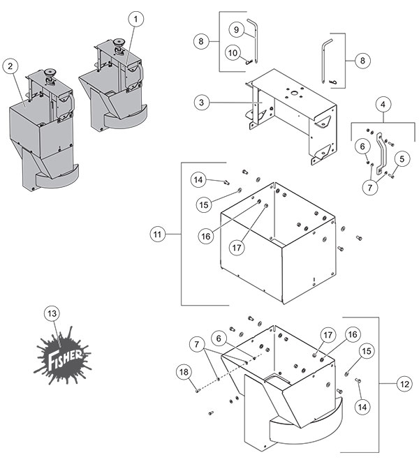 Fisher Steel-Caster Chute Assembly (Gas)