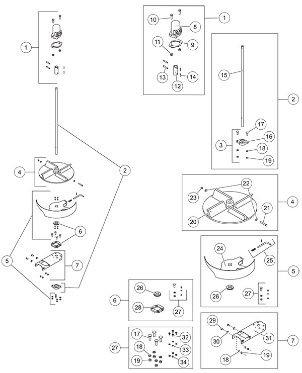 Fisher Steel-Caster Spinner & Shutter Assemblies