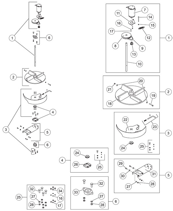 Fisher Steel-Caster Spinner Drive & Shutter Assemblies