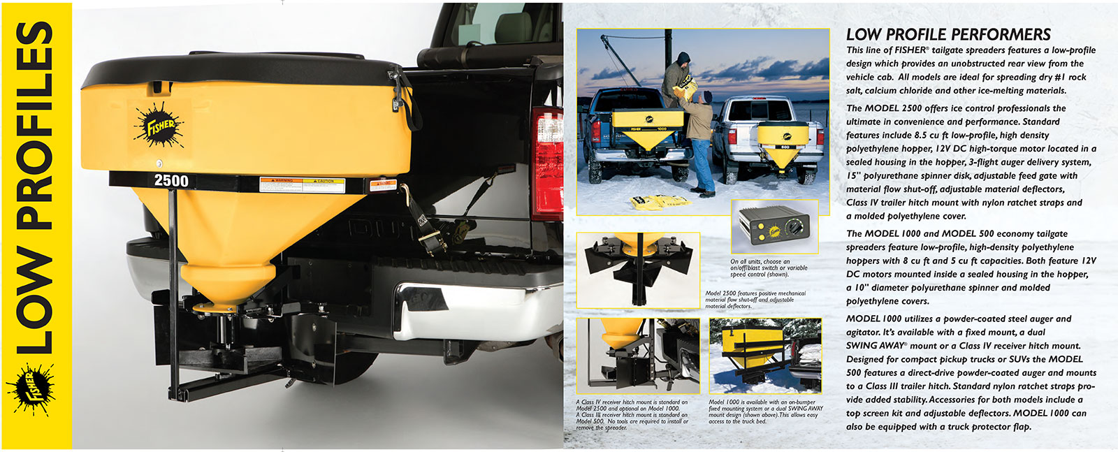 FISHER LOW PROFILE TAILGATE SALT SPREADER INFORMATION