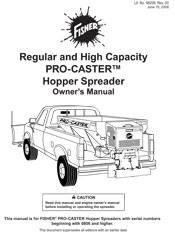 FISHER PRO-CASTER OWNERS MANUAL