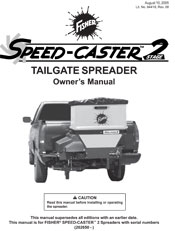 FISHER SPEEDCASTER 2 MANUAL