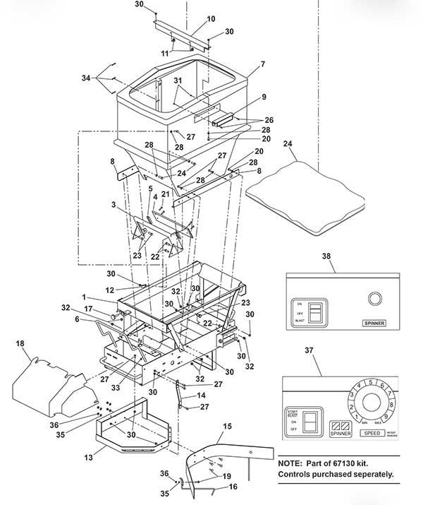 FISHER SPEED CASTER HOPPER PARTS DIAGRAM