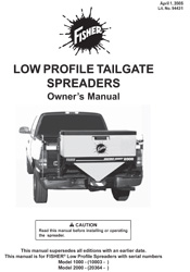FISHER LOW PROFILE TAILGATE SPREADERS OWNERS MANUAL