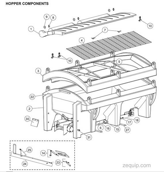 FISHER PLOY CASTER SECOND GENERATION HOPPER PARTS