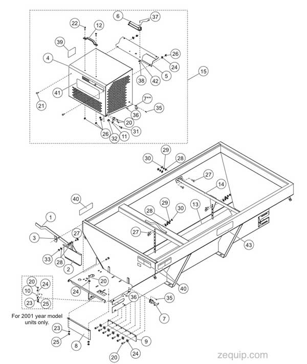 FISHER PRO-CASTER HOPPER PARTS DIAGRAM