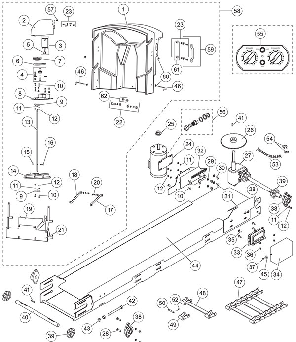 FISHER POLY-CASTER GENERATION 2 DRIVE COMPONENTS PARTS DIAGRAM UPDATED