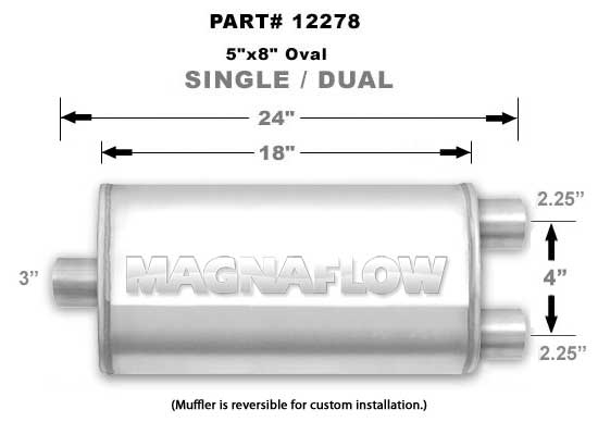 
                                        MAGNAFLOW MUFFLER 12278                  