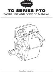 MUNCIE TG SERIES PARTS LIST AND SERVICE MANUAL