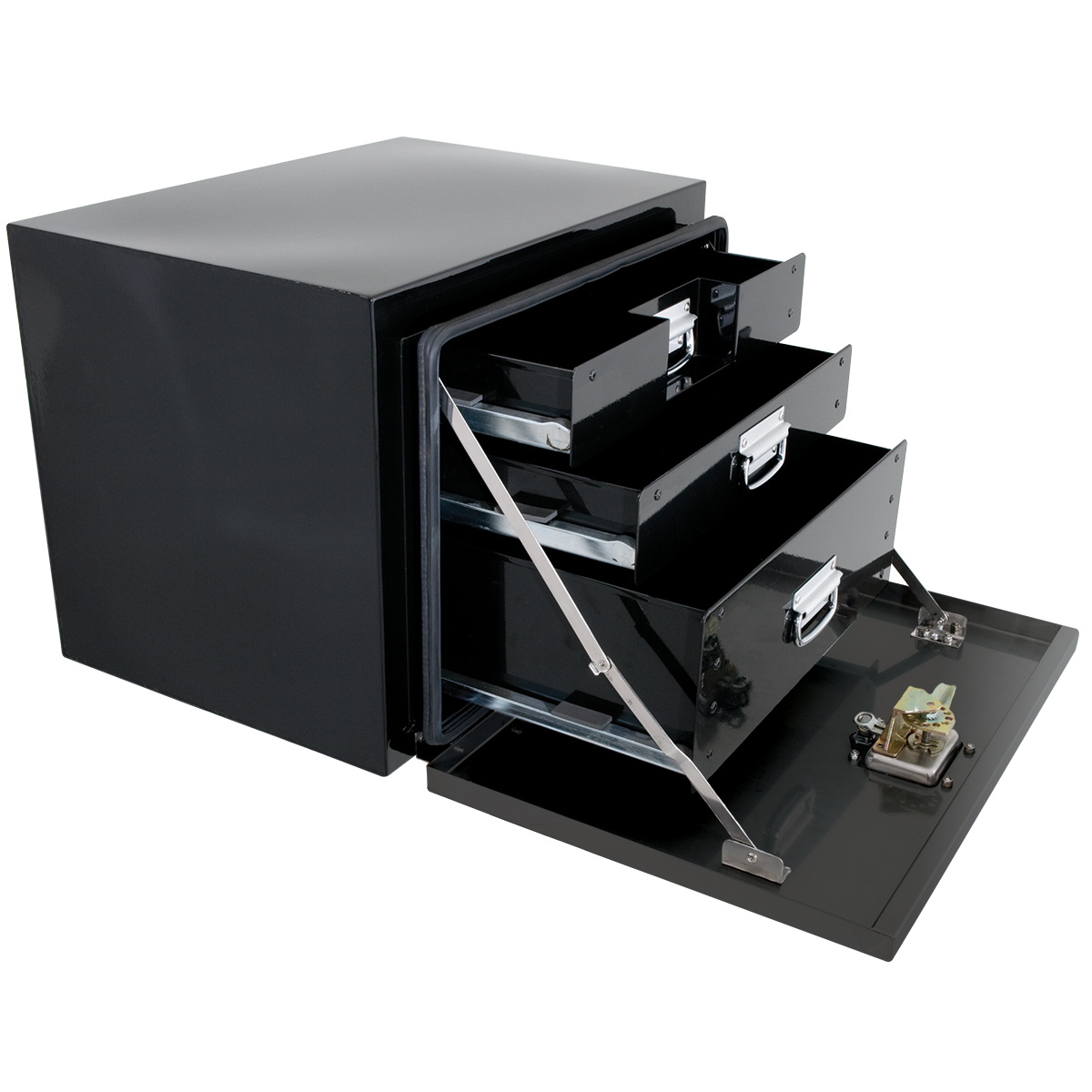 
                                                        Phoenix USA STMRD24D3 3-Drawer Glossy Black Tool Box 24