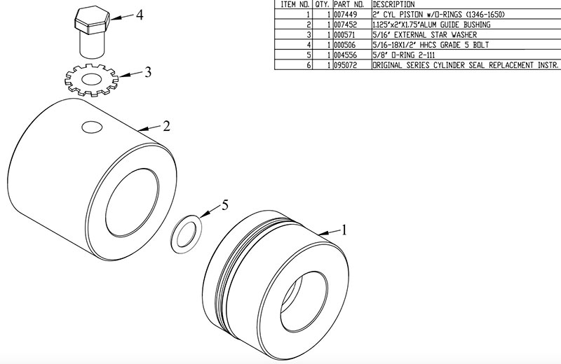 001141 Tommy Gate Seal Kit 