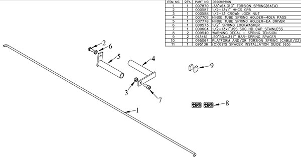 Tommy Gate Parts 008027