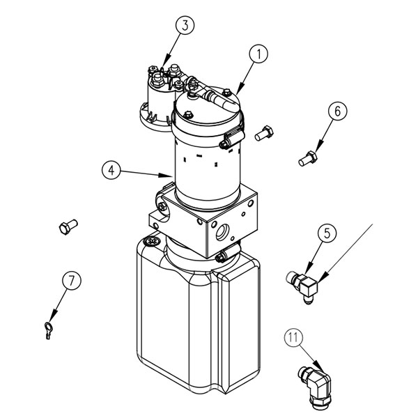 TOMMY GATE M259 Replacement Pump & Motor Unit (1.5L) (2000psi)  016131