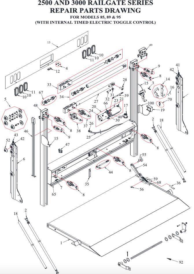 Tommy Gate Parts Diagram