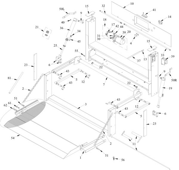 Tommy Gate 42 series G2 Parts Diagram