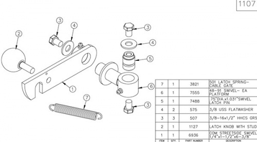 Tommy Gate Parts 001107