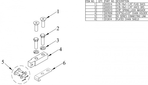 Roller Chain Attachment Fitting 008030