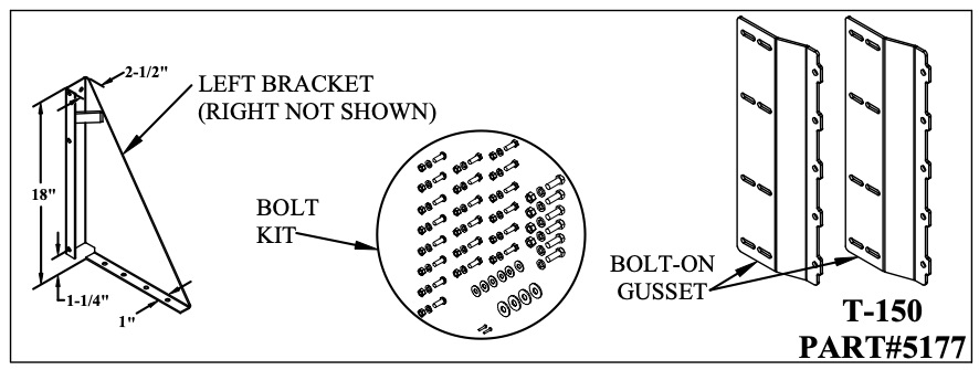 TOMMY GATE BRACKET KIT T-150 / G-150