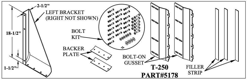 TOMMY GATE BRACKET KIT T-250 / G-250