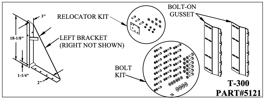 TOMMY GATE BRACKET KIT T-300 / G-300