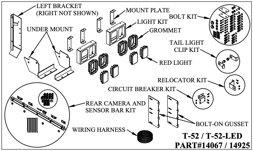 TOMMY GATE BRACKET KIT T-52 / G-52