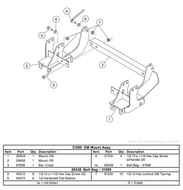Western Mount Kit Diagram For Part 31599