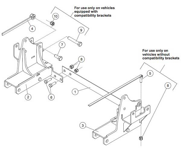 33884 Western Snow Plow Mount Kit Parts Diagram