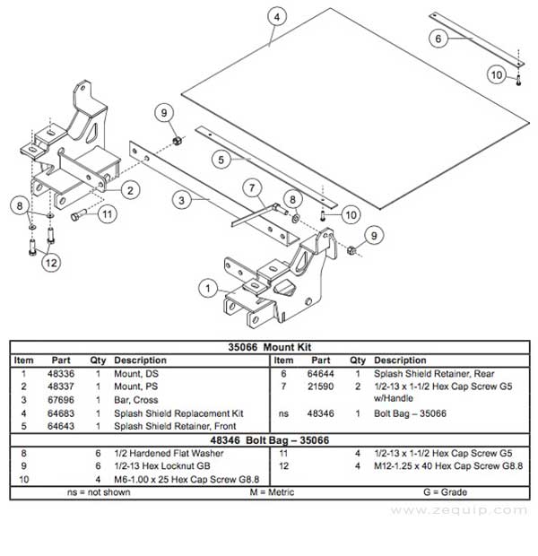 Western Mount Kit Diagram For Part 35066