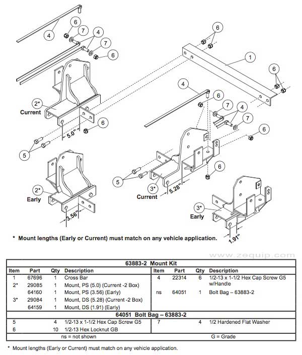 63883-2 Western Plow Mount Kit