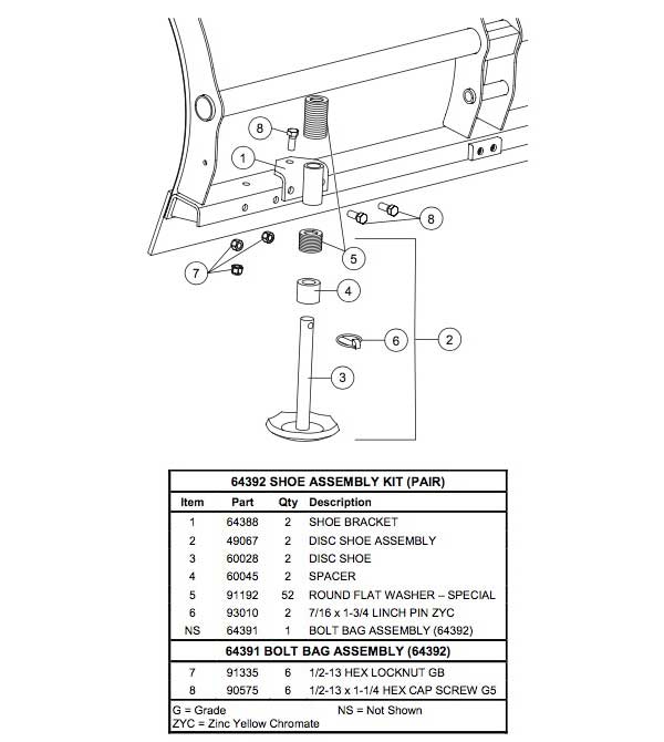 64392 Western Shoe Kit Diagram