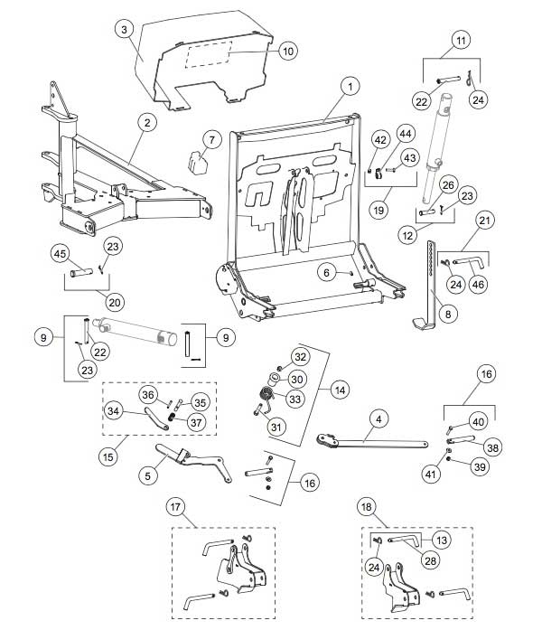 Western Impact Lift Frame Diagram