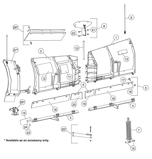 Western Impact Snow Plow Diagram