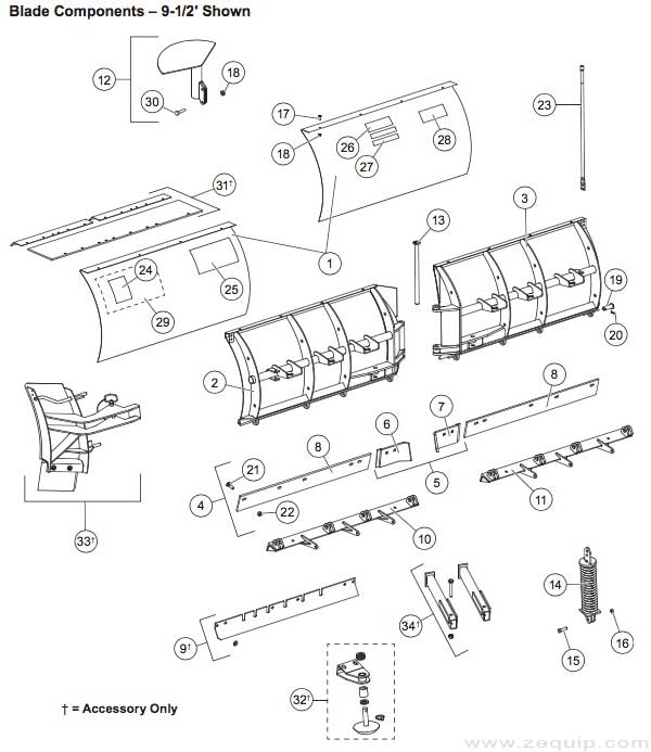 Western MVP Blade Parts Diagram