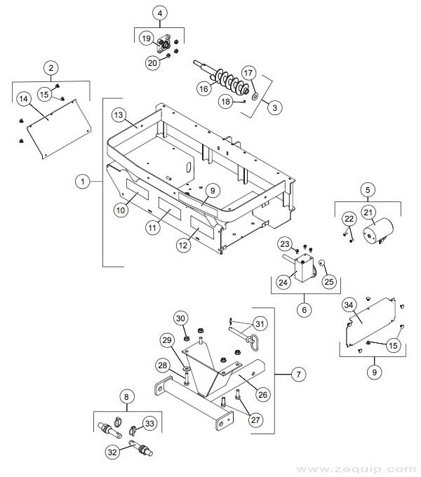 Western Pro-Flo 525 Auger Parts