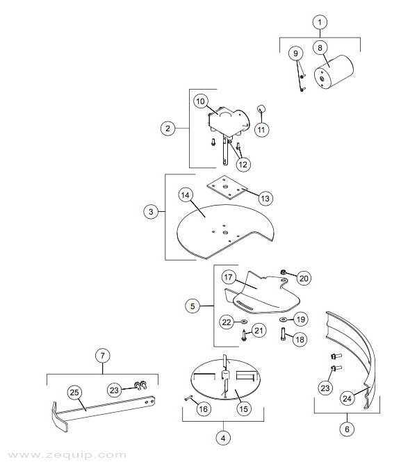 Western Pro-Flo 525 Spinner Parts